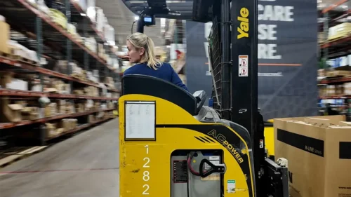 forklift in operation